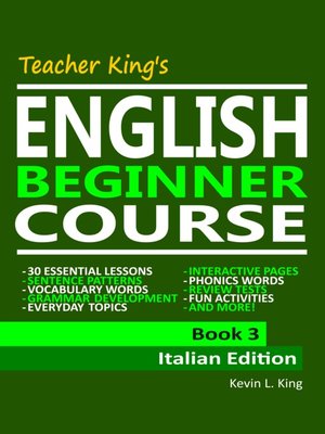 Teacher King's English Beginner Course Book 3--Italian Edition - ebook